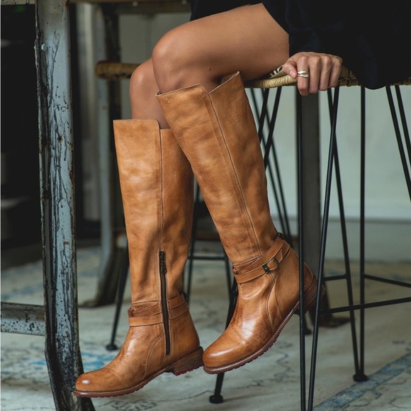 Bed Stu Bristol knee high riding boots in tan rustic leather size 7.5 - Picture 2 of 11